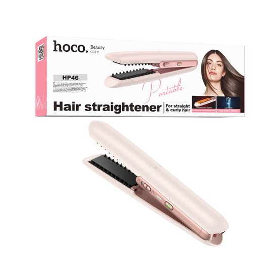 Alisamento+Ondulaçãocabelo Elétrico Hoco HP46 Explicit Rosa